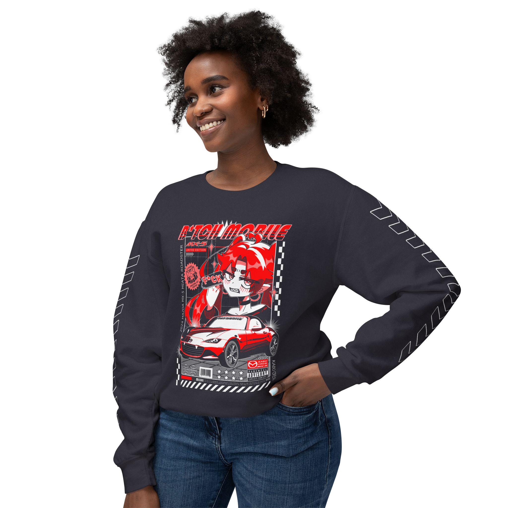 B*tch Mobile JDM Crewneck Sweatshirt, Magazine Sweater Design ...