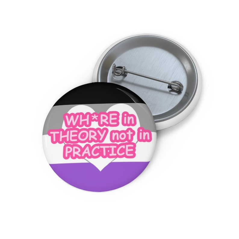 Wh*re in Theory Not in Practice Pin-knop, Pride-accessoires, 1", 2", 3", ongeslachtelijke merchandise, aascadeaus afbeelding 4