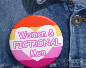 FICTIONELE mannen lesbienne pin, BL accessoires, 1", 2", 3", Yaoi-merchandise, fanfictiecadeaus