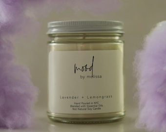 Zenergy: Lavender + Lemongrass Essential Oil Soy Candle