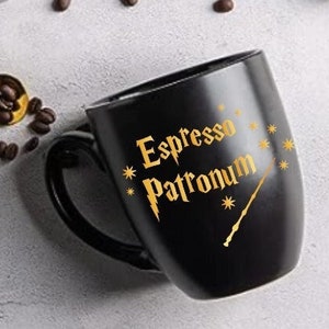 Espresso Patronum Engraved Mug; HP; Potter, Witches mug, boy wizard mug