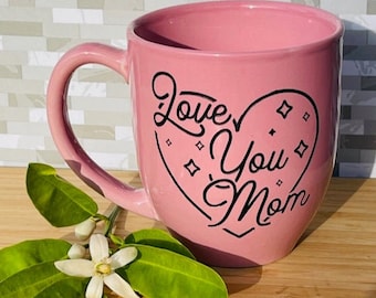 Te amo mamá - Taza grabada del Día de la Madre