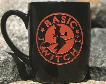 Basic Witch Halloween Coffee Mug; engraved mug