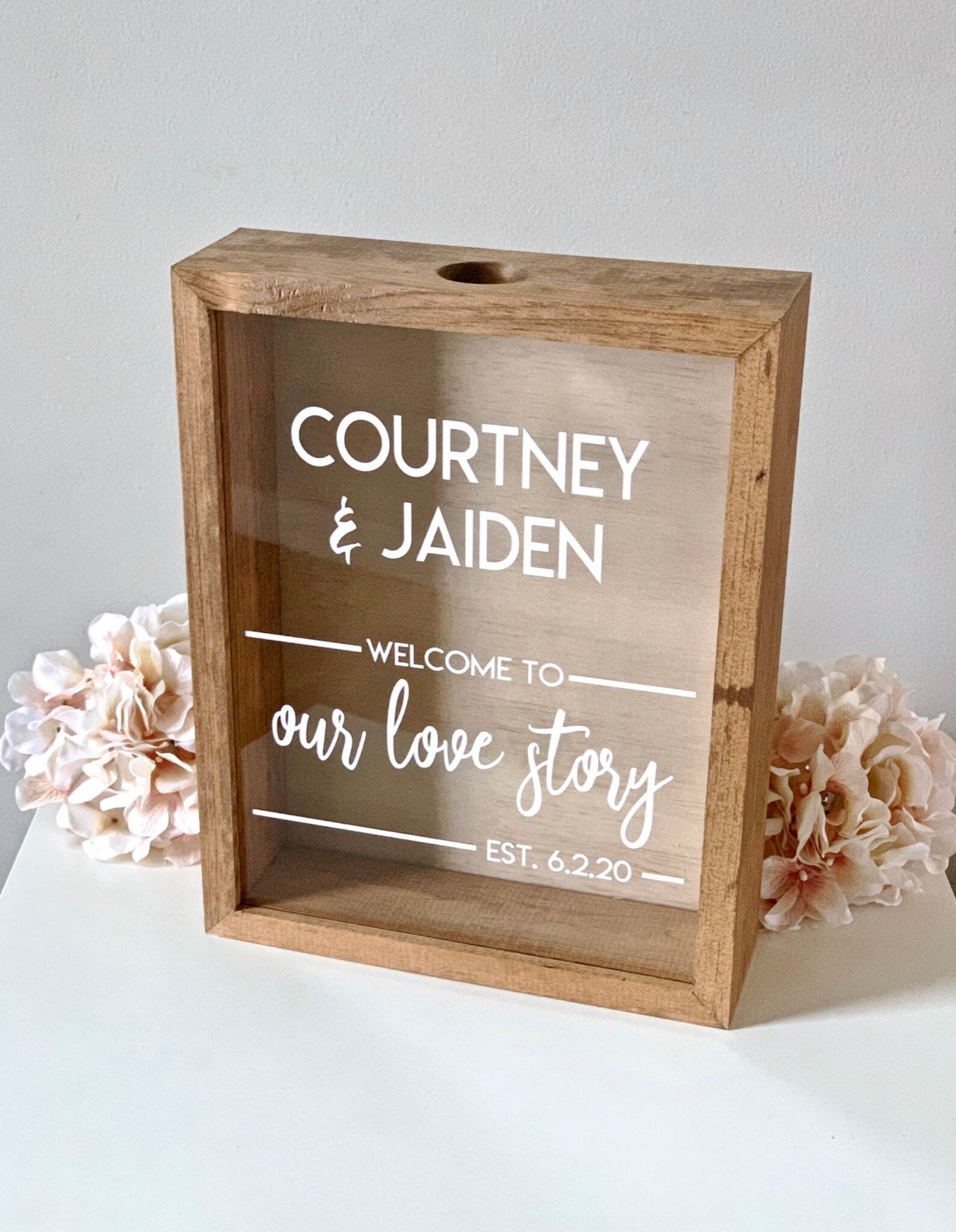 Wine Cork Holder Guest Book Alternative Wood Shadow Box Etsy