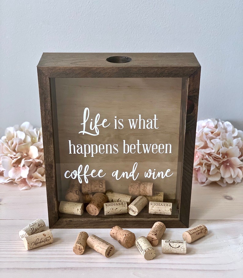 Wine Cork Holder Keeper for Wine Corks Wood Shadow Box for Etsy
