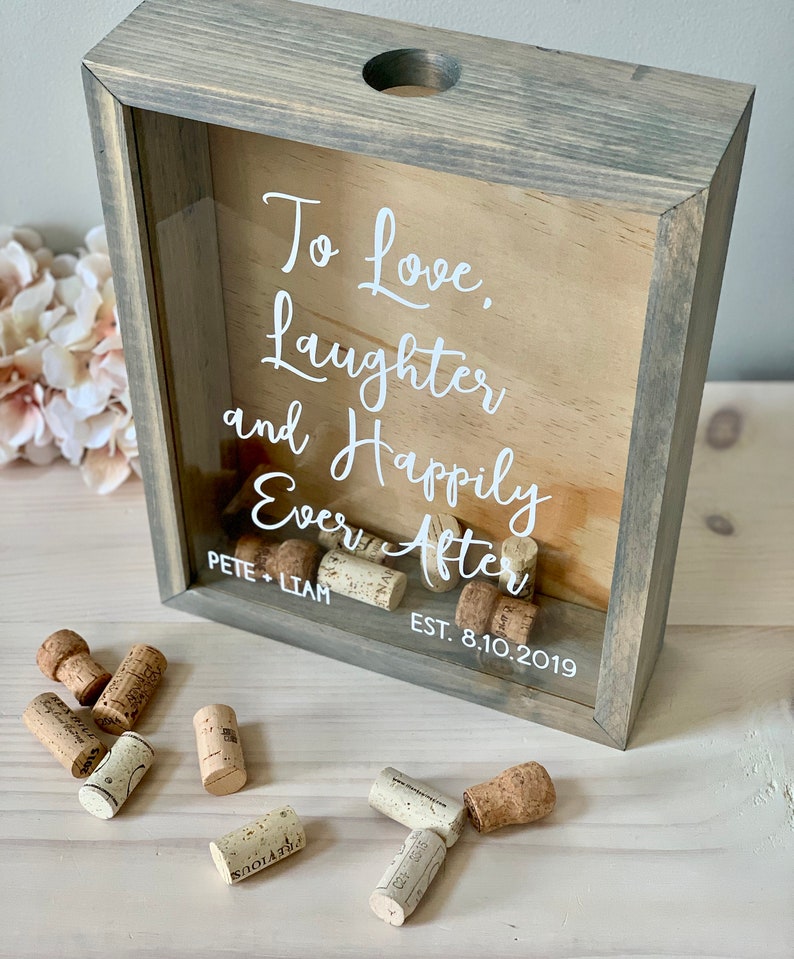 Wine Cork Holder Champagne Cork Holder Wood Shadowbox Etsy