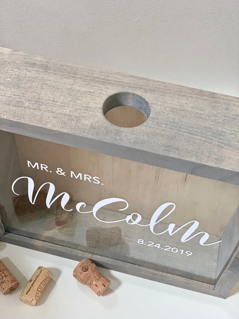 Wine Cork Holder Cork Keeper Shadow Box Guest Book Etsy