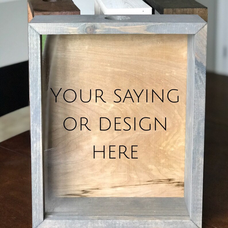 16x20 inch Custom Wood Shadow Box Display for Wine Corks Beer Etsy