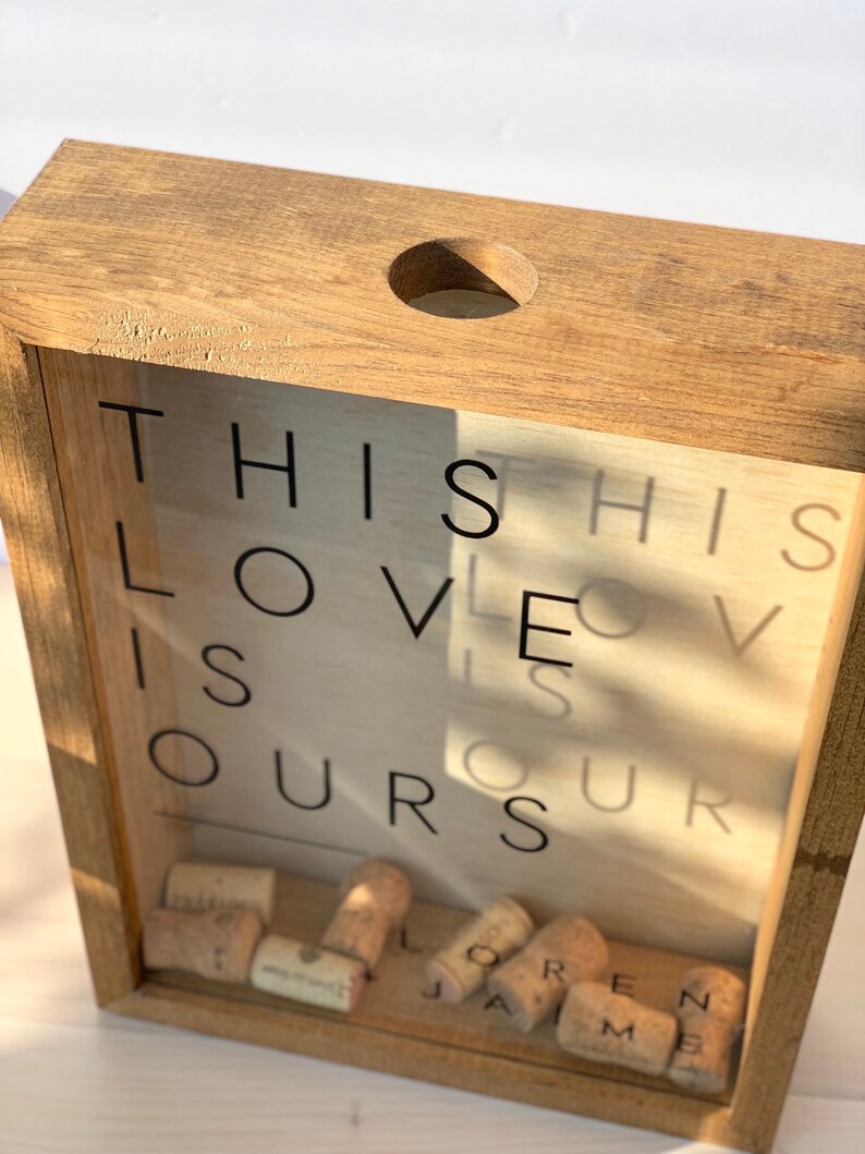 Wine Cork Holder Wedding Guest Book Alternative Sign a Cork Etsy