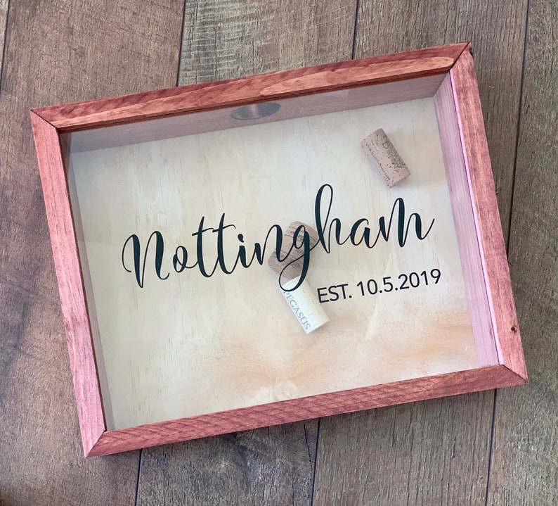 Wine Cork Holder Cork Keeper Shadow Box Guest Book Etsy