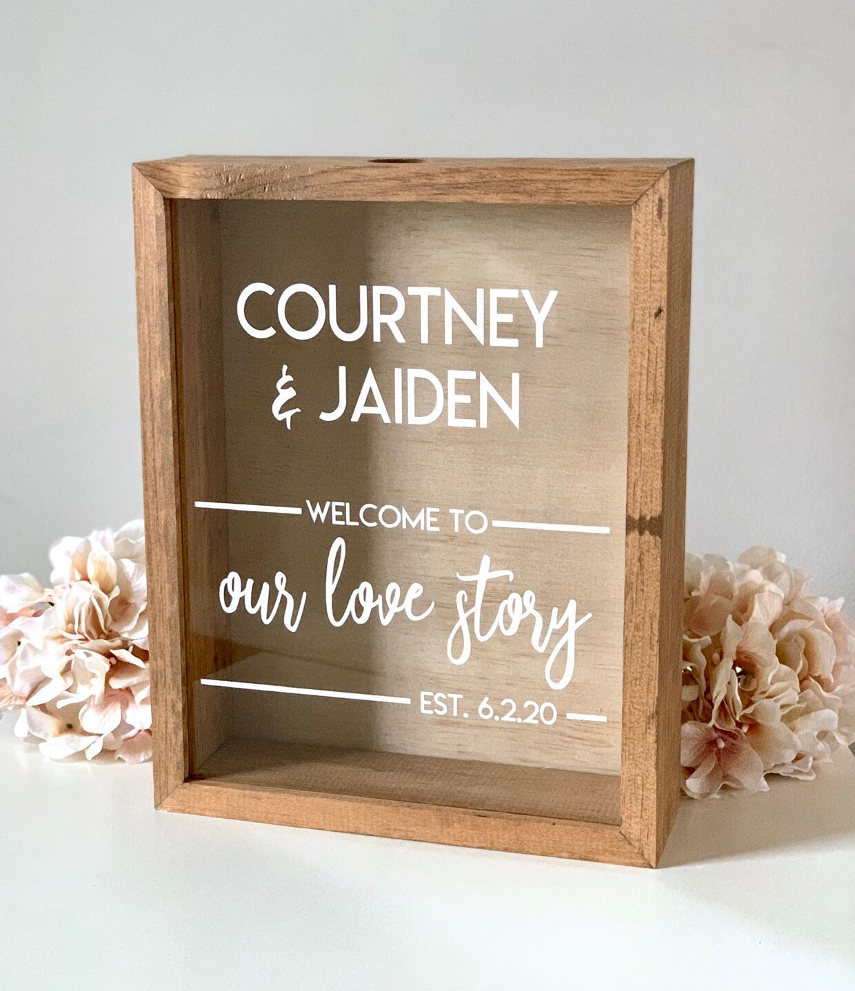 Wine Cork Holder Guest Book Alternative Wood Shadow Box Etsy