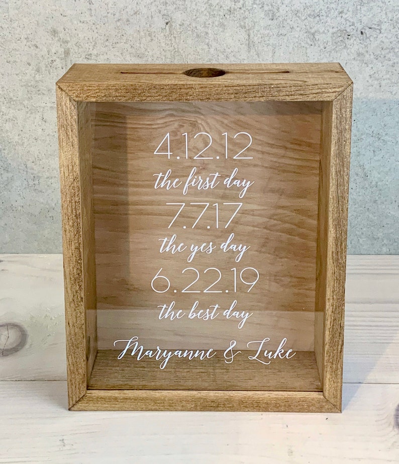 Wine Cork Holder Wood Shadow Box Unique Wedding Guest Book Etsy