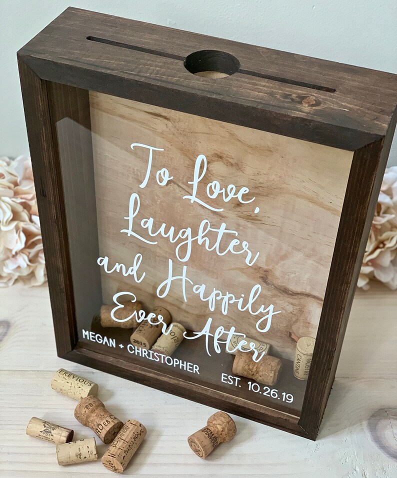 Wine Cork Holder Champagne Cork Holder Wood Shadowbox Etsy