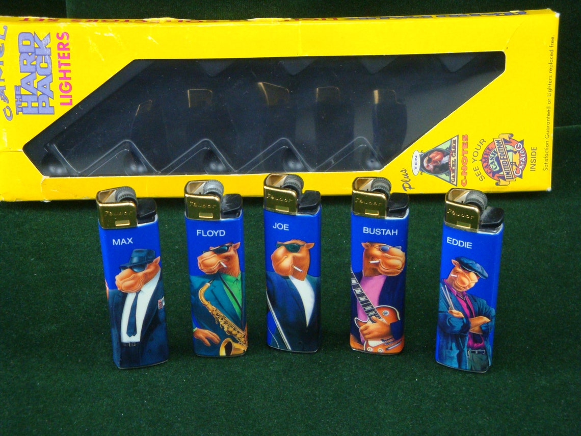 JOE CAMEL Lighters. the Hard Pack. Vintage 1991. Boxed Set of Etsy