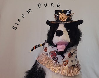 Steam Punk, pet costume, Halloween Bandanas, Halloween for pets, dog hat, hat for dogs, Halloween for dogs