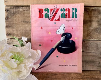 Vintage Harper’s Bazaar Magazine - 1937 August