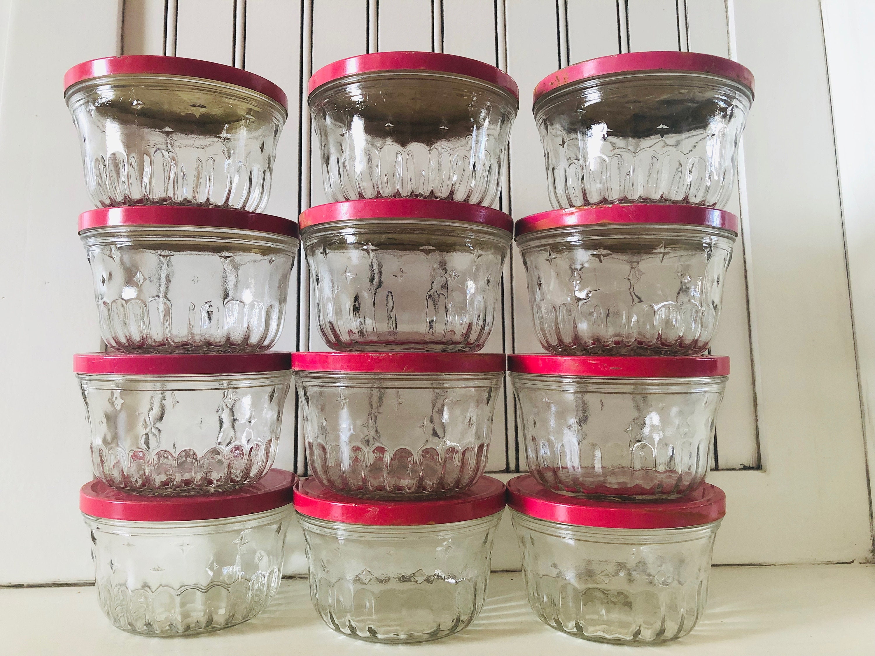 Vintage Kerr Jelly Glass HalfPint Jars Set of 12 Etsy