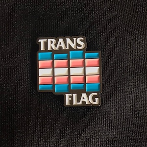 Trans Flag Enamel Pin - Transgender Pride, punk, trans rights, LGBT, LGBTQIA+
