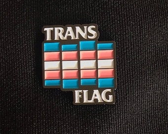 Trans Flag Enamel Pin - Transgender Pride, punk, trans rights, LGBT, LGBTQIA+