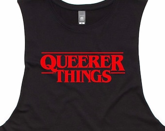 Queerer Things Tank Top - LGBTQI pride, queer, stranger things parody