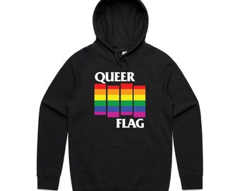 Queer Flag Hoodie - LGBTQIA+, punk rock, Queer Pride