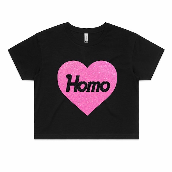 Homo Glitter Crop Tee Gay Rights, LGBTQIA, Queer Pride - Etsy