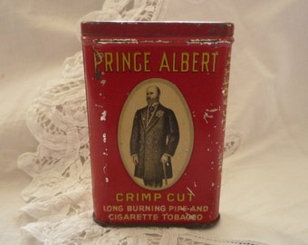 Ancienne boîte métal tabac " Prince Albert" USA 1940 - old tobacco metal box U.S.A 1940