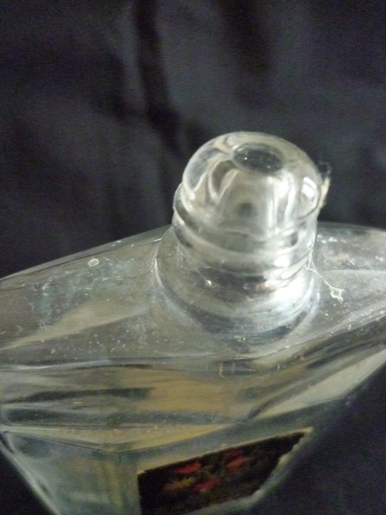 GELLÉ ANCIEN FLACON de PARFUM ÉTOILE NOIR PLEIN + EMBALLAGE ART DÉCO années 1920