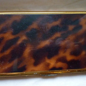 Etui carte de visite imitation écaille de tortue Imitation tortoise shell business card case image 5