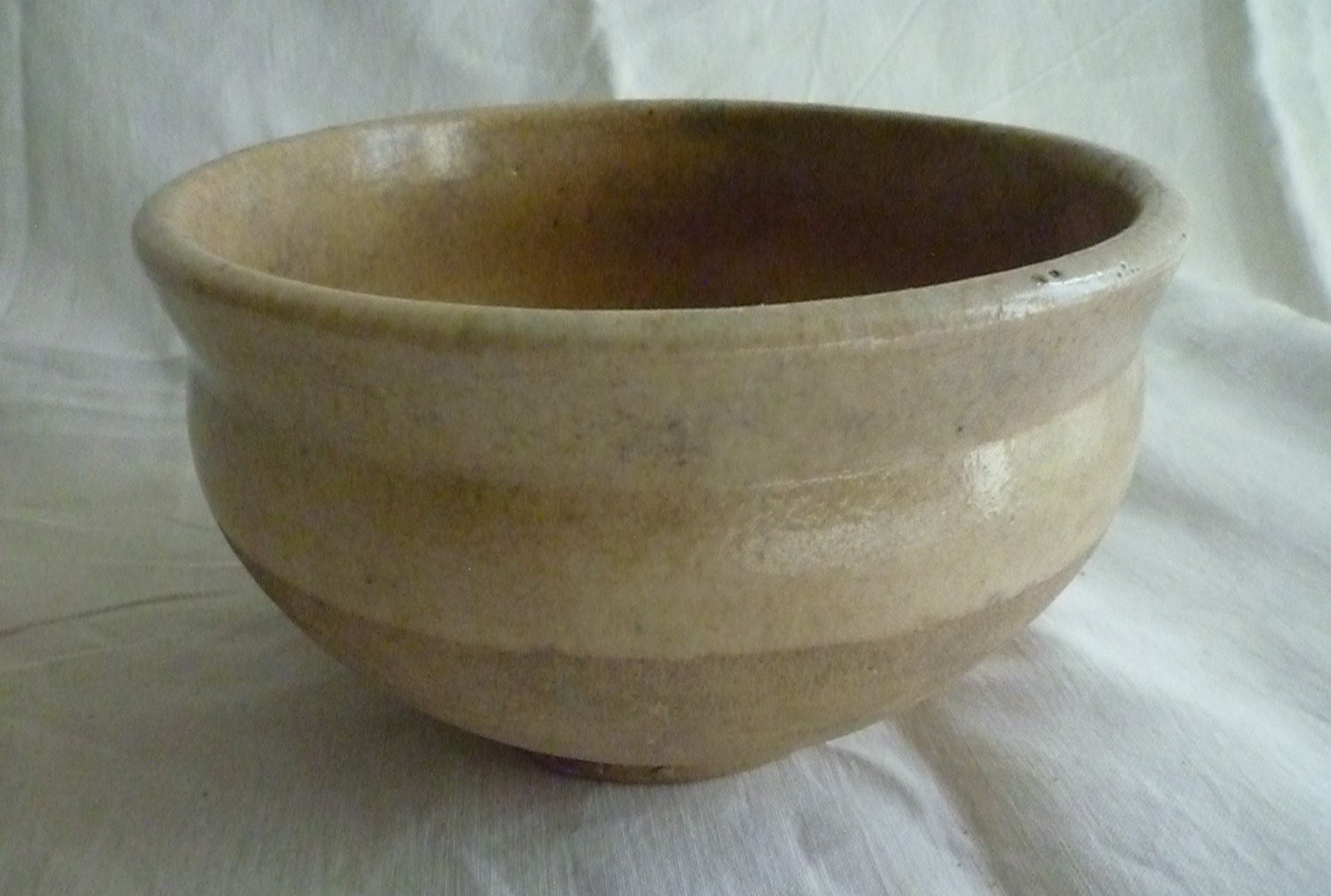 Pot Ancien , Grand Bol en Terre Cuite Vernissé - Antique Pot, Large Glazed Terracotta Bowl