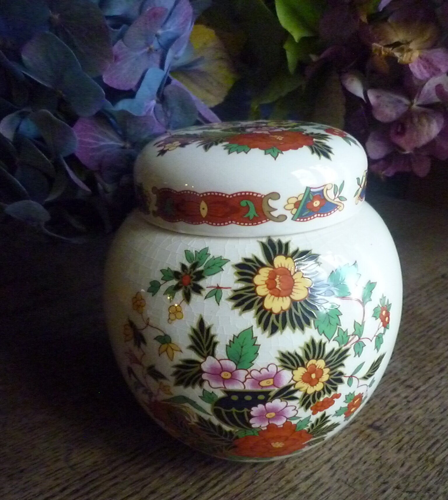 Pot à Gimgembre en Céramique Sadler Décor Floral - Ceramic Ginger Pot Sadler