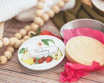 Solid Lotion Bar, Pearberry, Natural Beauty Products, Body Lotion Bar,