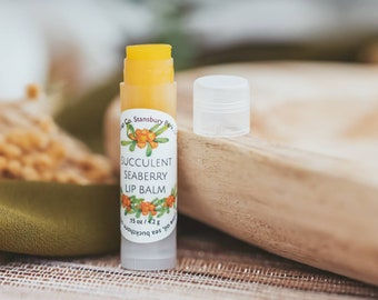 Vegan Lip Balm, Seaberry Oil, Sister Birthday Gift, Natural Skincare, Lip Balm Moisturizer