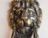 Vintage Reclaimed Brass Lions Head Door Knocker