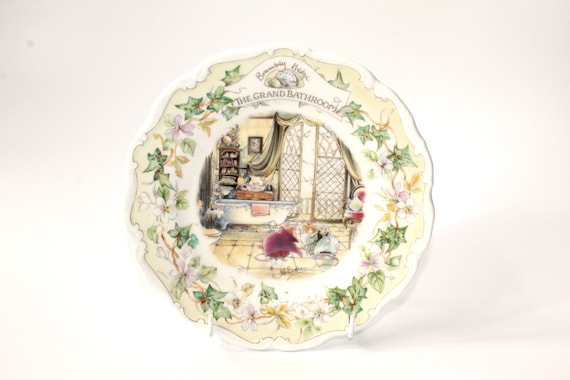 Brambly Hedge Plate - the Grand Bathroom - Royal Doulton - Etsy
