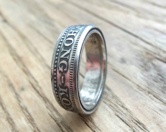 lovely 20th anniversary or birthday present. Hong Kong 20 cent gold plated adjustable ring