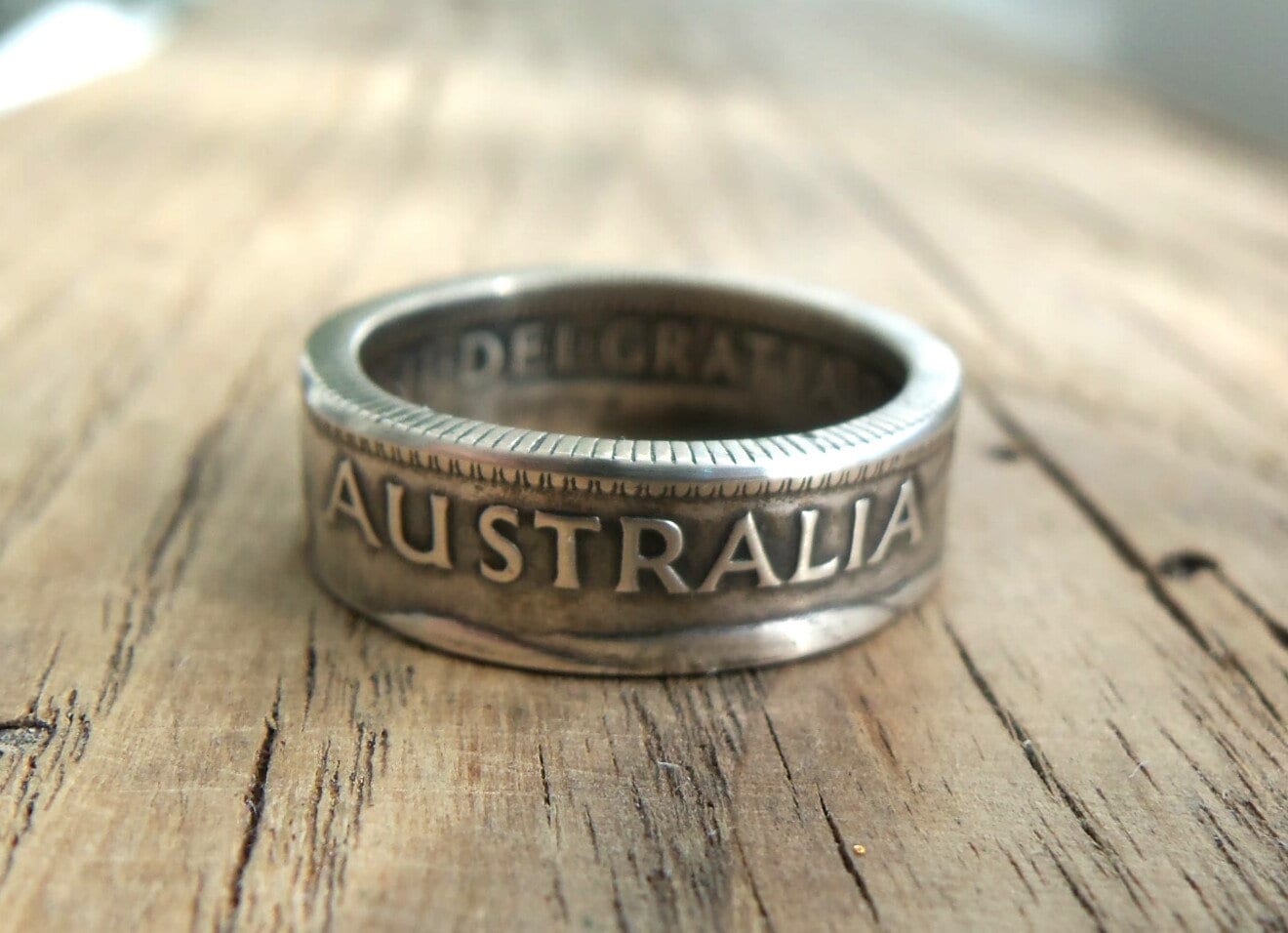 Silver Australian Coin Ring Silver Coin Ring Australian Jewelry Souvenir from Australia Australian Rings from Coins Silver Rings