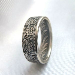 German Silver Coin Ring 1 Mark 1873-1916- Deutsches coin ring - 1 mark coin ring - Handcrafted ring - Ring From German Coin