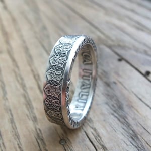 Silver Coin Ring Italy - Silver rings - Italian Jewelry - Silver coin rings - ring from Italian coin - Italy 500 Lire - Handmade rings