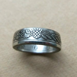 Anillo con moneda croata - Republica Hrvatska - anillo con moneda croata - Croacia - joyería croata - anillo hecho con moneda croata