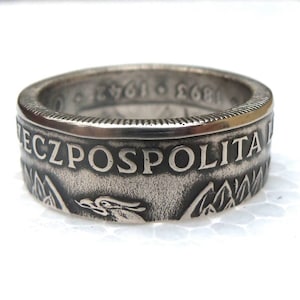 Polish souvenir Coin Ring Souvenir from Poland 20 zlotych Coin ring Rings from Coins Polski złotyh image 1