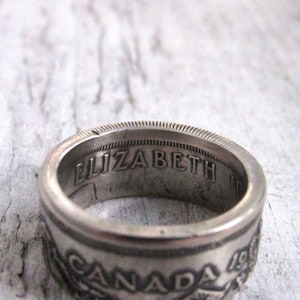 Canada Silver Coin Ring - Canadian Jewelry - Canadian Silver Coin Ring ...