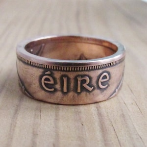 Irish Coin Ring - Ring From Irish Coin - Coin Ring Ireland - Irish Jewelry - Irish Souvenir - Ireland - Ireland Coin Ring
