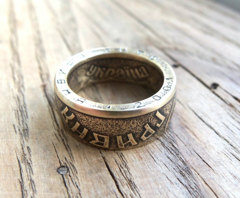 Ukrainian Coin Ring Rings From Coins Ukrainian Jewelry Etsy