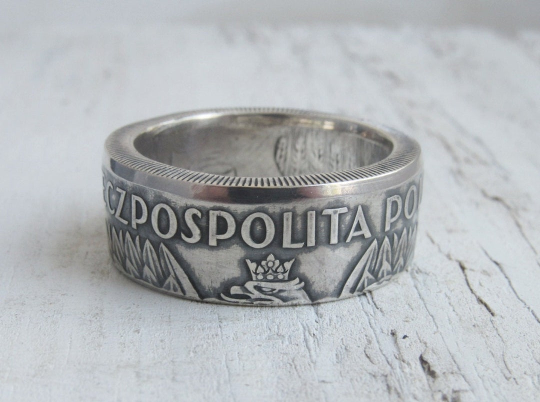 Poland Silver Coin Ring Polish Souvenir Coin Ring Souvenir From Poland