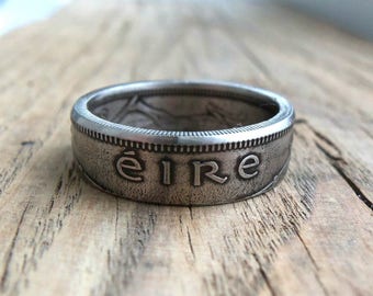 Irish Shilling Eire Coin Ring - Irish jewelry - Ireland Coin Ring - Eire Coin ring - Rings from Irish coins - Ireland