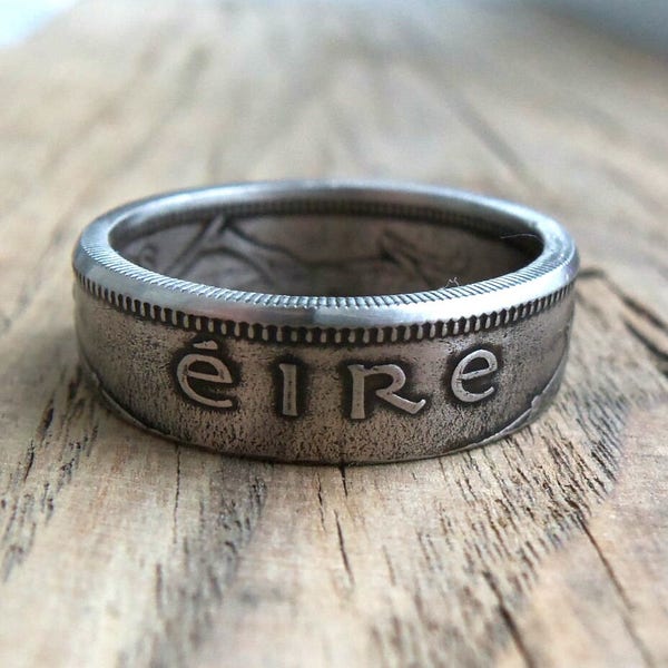 Irish Shilling Eire Coin Ring - Irish jewelry - Ireland Coin Ring - Eire Coin ring - Rings from Irish coins - Ireland