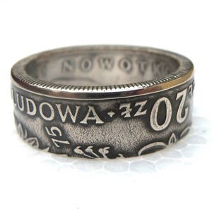 Polish souvenir Coin Ring Souvenir from Poland 20 zlotych Coin ring Rings from Coins Polski złotyh image 4