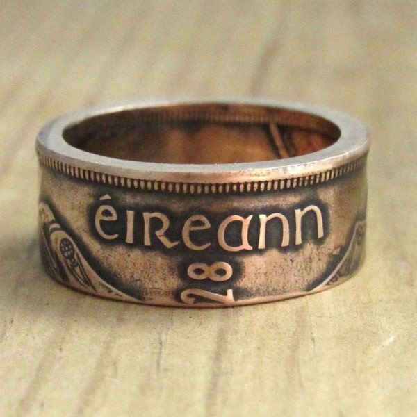Irish Coin Ring - Travel Gift - Ring From Irish Coin - Coin Ring Ireland - Irish Jewelry - Irish Souvenir - Ireland - Ireland Coin Ring