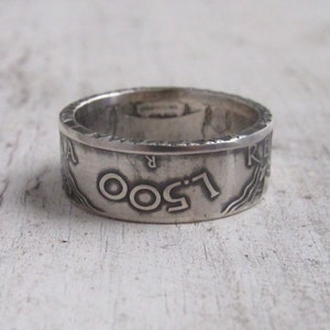 Silver Italy Coin Ring Rings from Coins Silver ring of Italy coins Italian jewelry Coin Rings from Italian 500 Lire Jewelry image 3